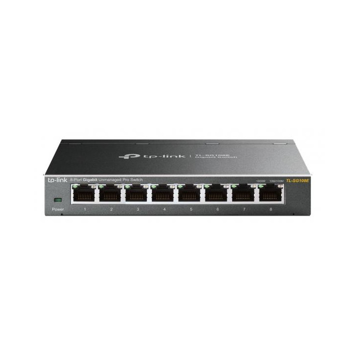 TP-Link TL-SG108E è uno switch di rete Smart Gigabit con 8 porte GLAN.
