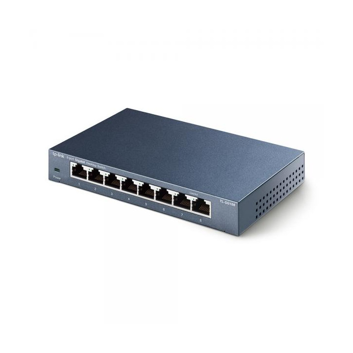 TP-Link TL-SG108 è uno switch di rete Gigabit con 8 porte GLAN.