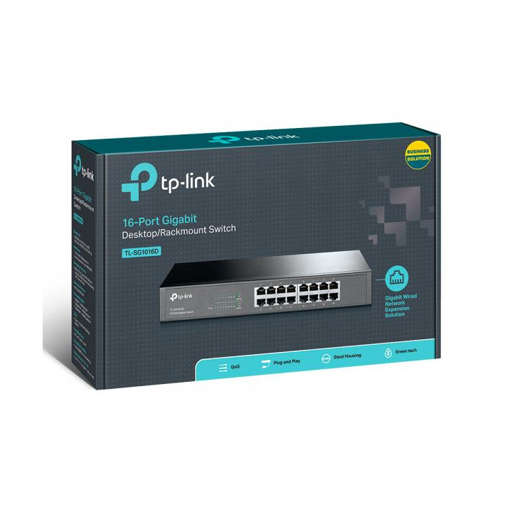 Lo switch Gigabit Ethernet TL-SG10016D costituisce il modo più semplice per effettuare la transizione al Gigabit Ethernet. Tutt