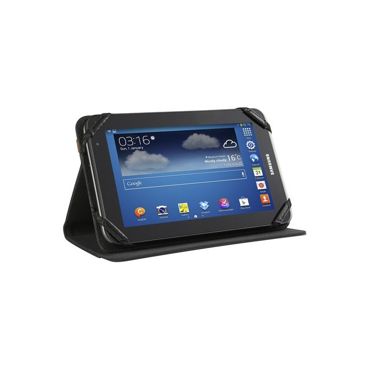 Una custodia per tablet in similpelle liscia, che offre protezione completa al vostro Galaxy Tab. Questa custodia a libro si co