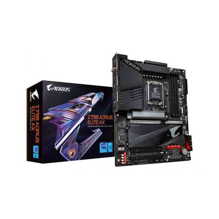 Gigabyte Z790 AORUS ELITE AX e' una scheda madre con chipset Intel Z790, 4 slot di RAM DDR5 e 4 slot M.2