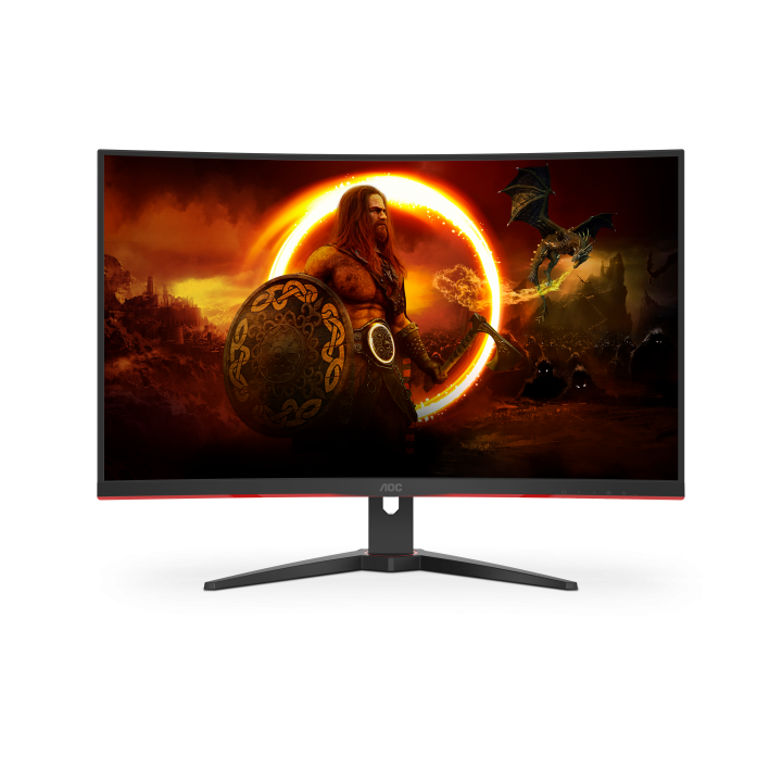 AOC C32G2ZE e' un monitor curvo con una risoluzione FullHD e frequenza di aggiornamento di 240Hz
