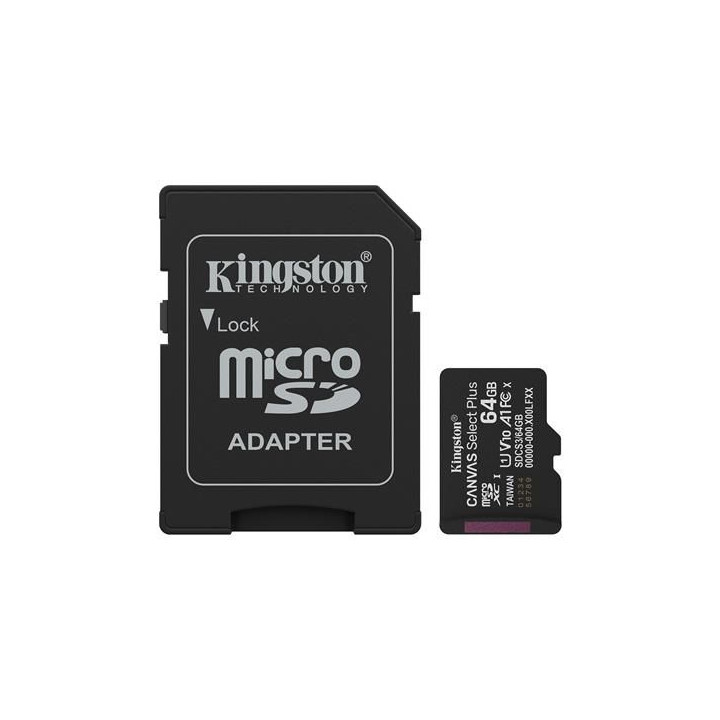Kingston Micro SD 128GB Cl10 Canvas S.Plus SDCS3/128GB +Ad.SD