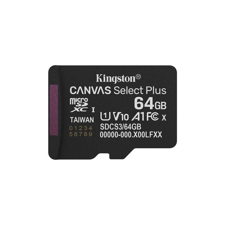 Kingston Micro SD 128GB Cl10 Canvas S.Plus SDCS3/128GB +Ad.SD