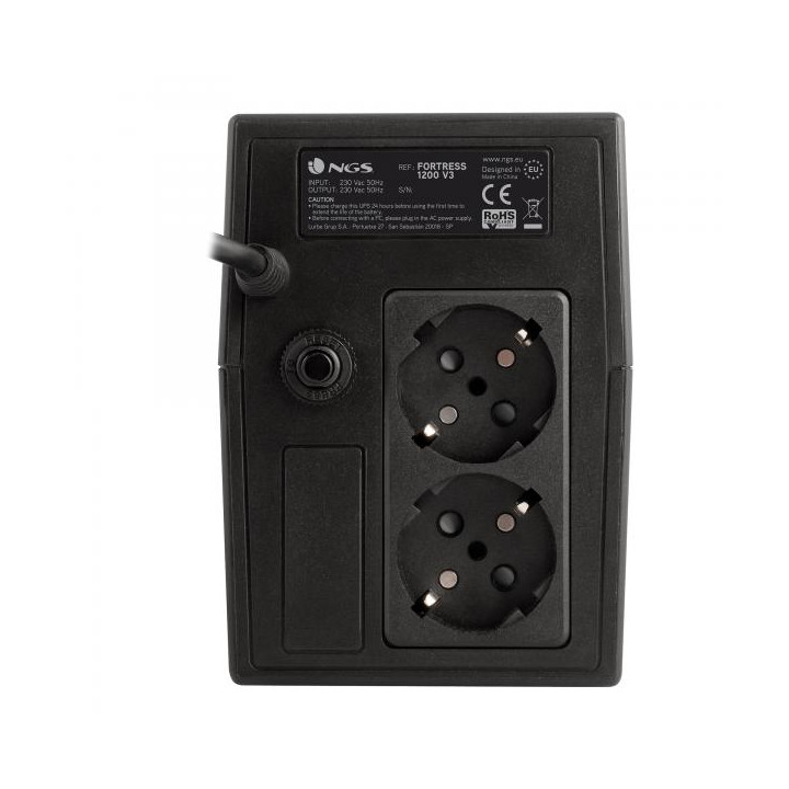 NGS Gruppo di Continuita Fortress 1200V2 UPS 800VA 480W 2Schuko