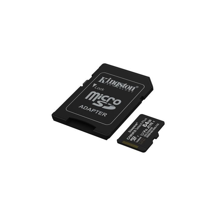 Kingston Micro SD 128GB Cl10 Canvas S.Plus SDCS3/128GB +Ad.SD