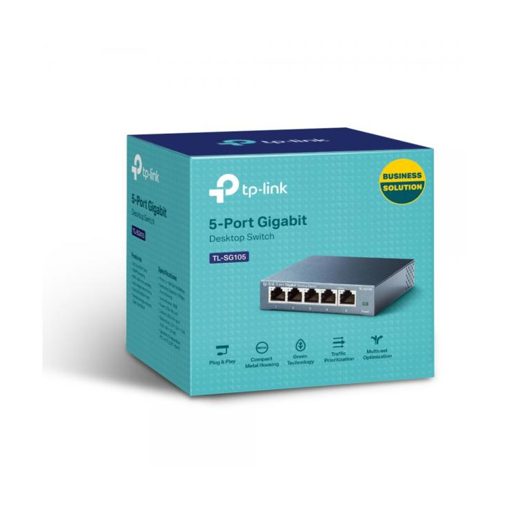 TP-Link TL-SG105 è uno switch di rete Gigabit con 5 porte GLAN.