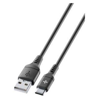 Cellularline Ploos Cavo USB-A a USB-C 1m Nero