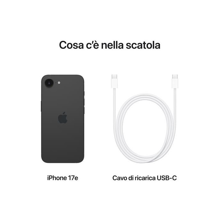 Apple iPhone 17e 256GB 6.1"Black ITA MHRV4QL/A