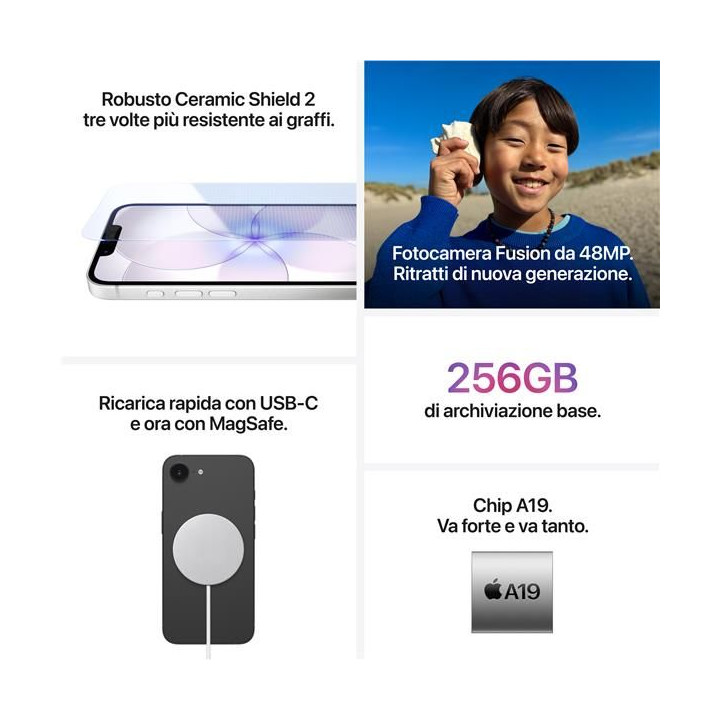 Apple iPhone 17e 512GB 6.1"Black ITA MHRY4QL/A