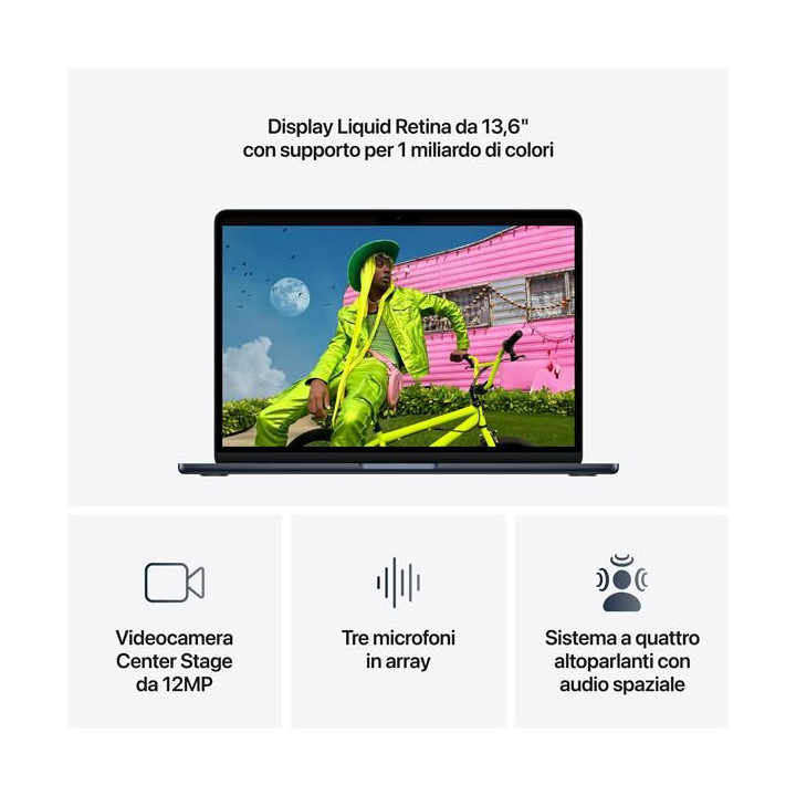 Apple MacBook Air 2026 13" M5 10C/8G 16/512GB Midnight MDHE4T/A