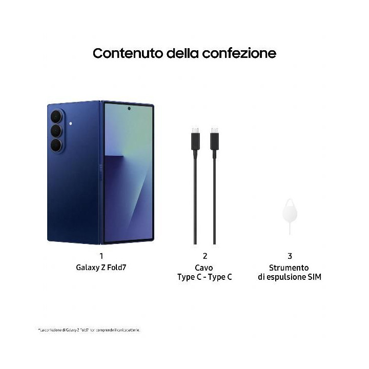 Samsung SM-F966B Z Fold 7 12+256GB 8" 5G Blue Shadow ITA