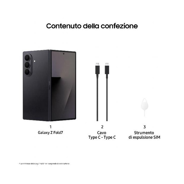 Samsung SM-F966B Z Fold 7 12+256GB 8" 5G Jet Black ITA