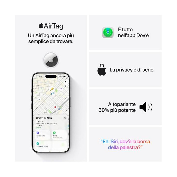 Apple AirTag (1 Pack) 2nd Generation MFE94ZY/A