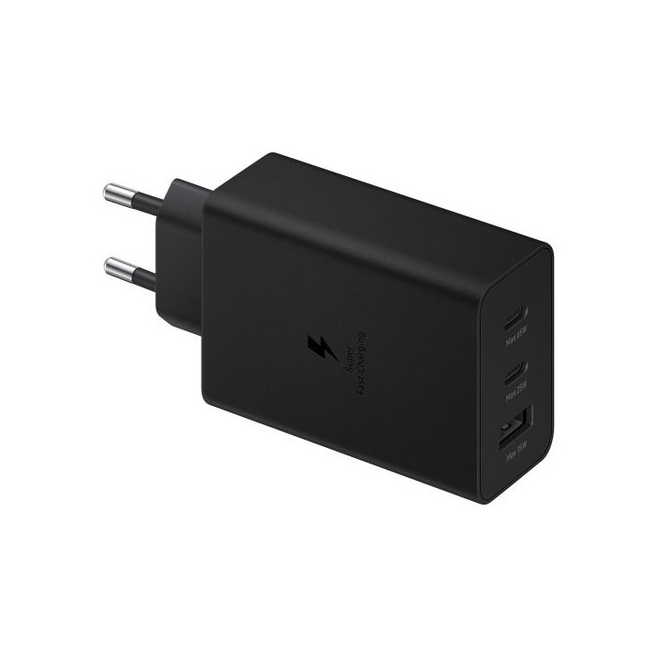 Samsung Caricatore 65W Trio EP-T6530 FC USB-C+USB-A Black
