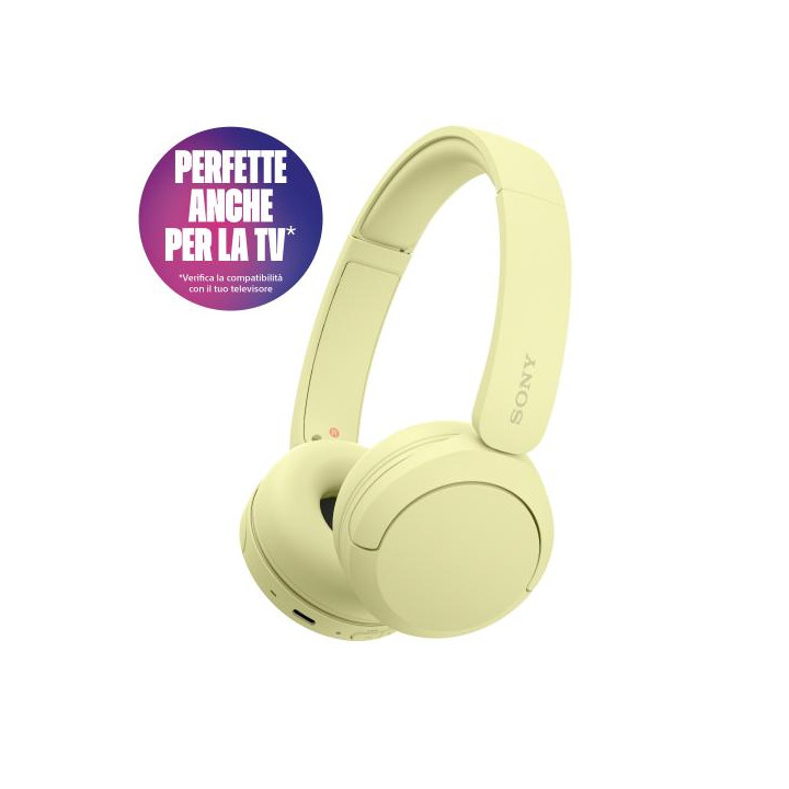Sony Cuffie Wir/BT Mic WH-CH520Y Yellow